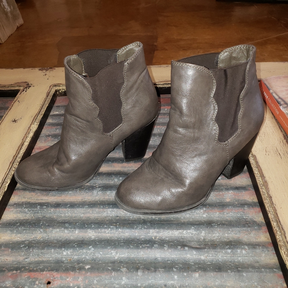 Taupe ankle booties